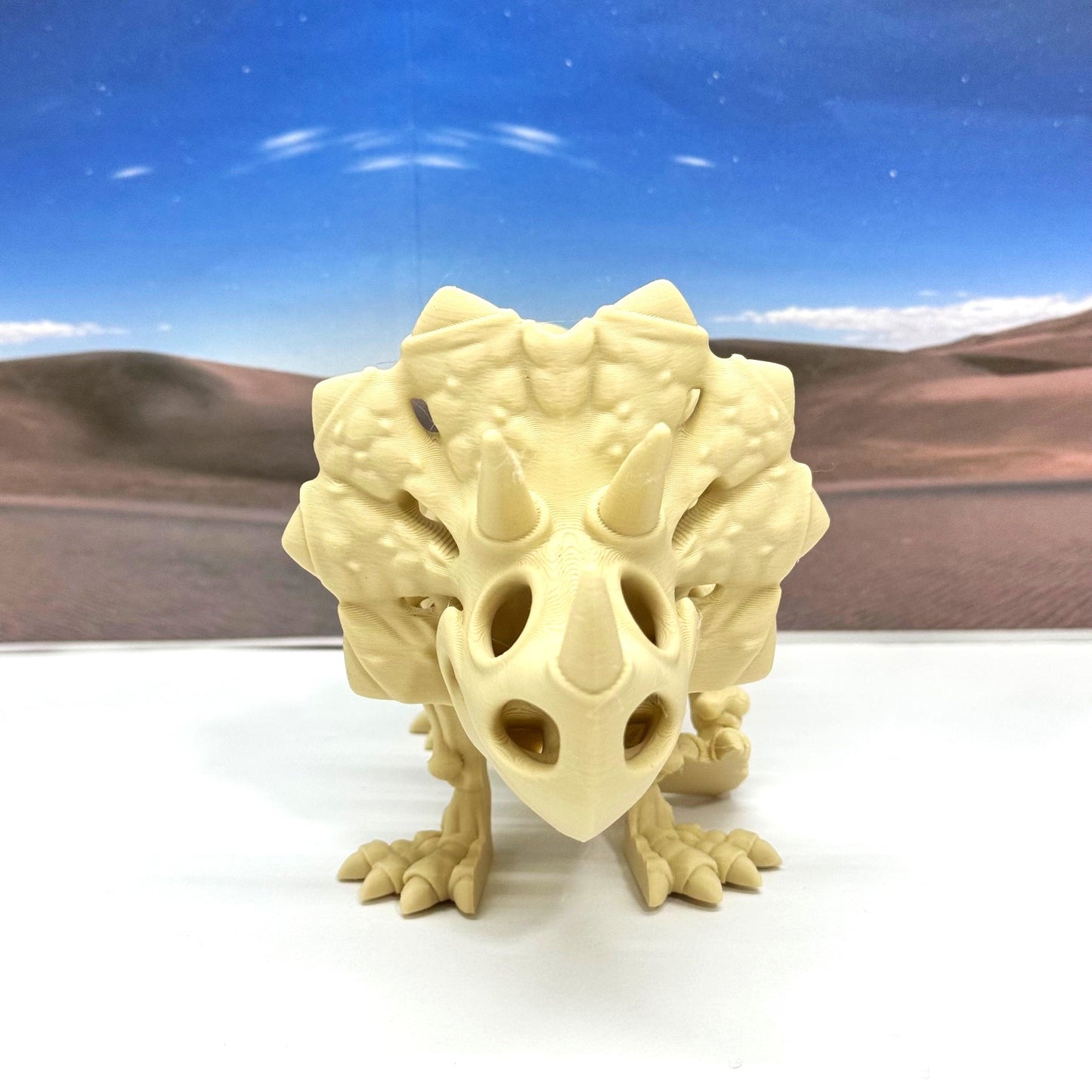 3D Printed Skeleton Dinosaur, Fidget Skeleton Triceratops Dinosaurs, Articulated - ATRI001