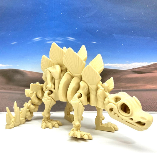 3D Printed Skeleton Dinosaur, Fidget Skeleton Stegosaurus Dinosaurs, Articulated Fidget Toys for Stress Relief - ASTE001